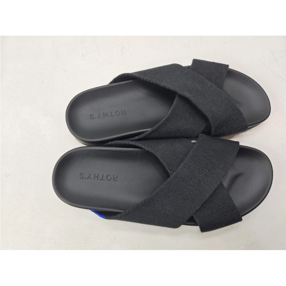 Rothy's Black Crisscross Slide Sandals - Picture 3 of 11